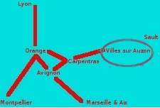How to come to Villes-sur-Auzon